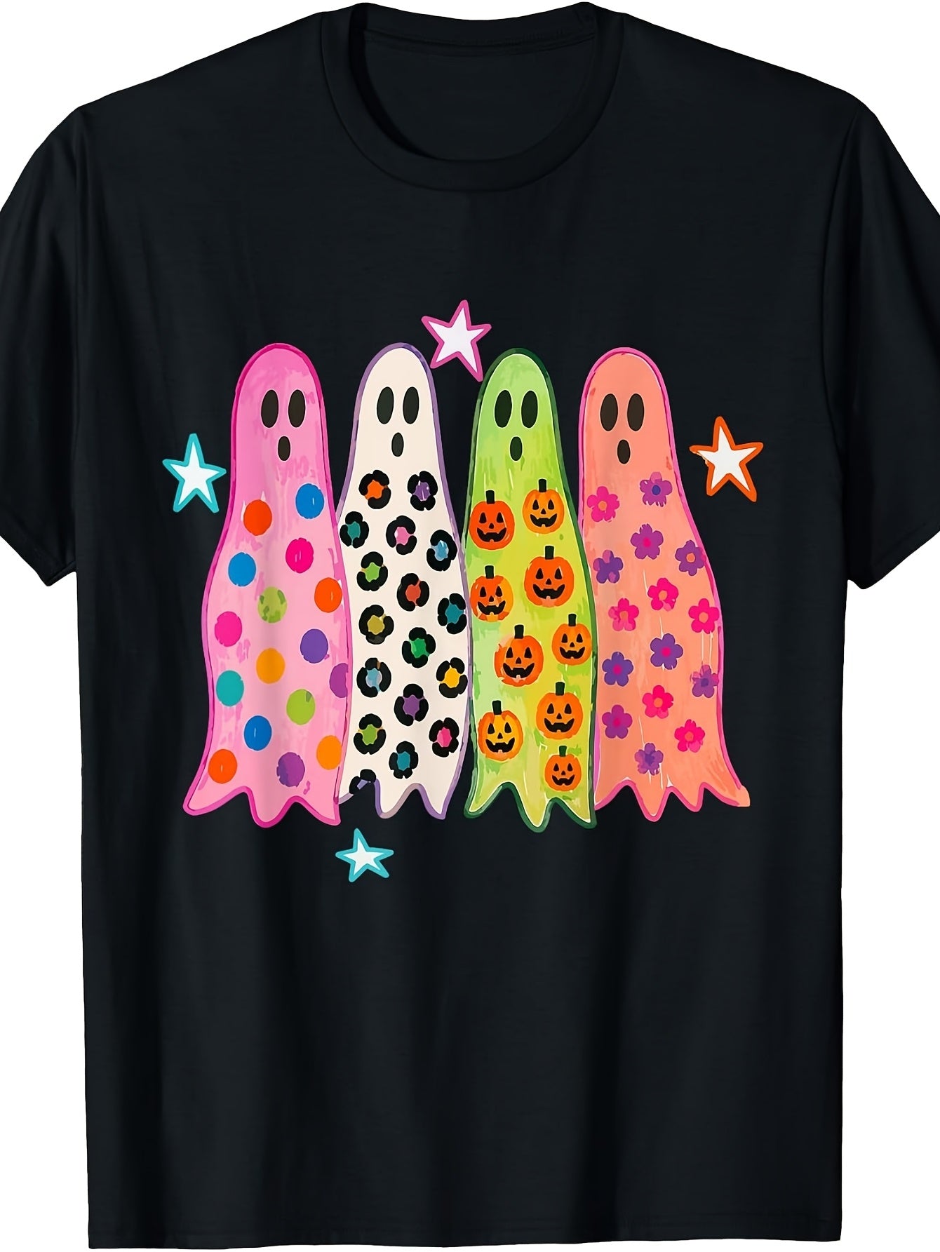 Vintage Spooky T-Shirt - Retro Suitable for - Comfortable Round Neck Tee with Graphic, Machine Washable Casual Wear for Themed Parties & Everyday Outfits - Year-Round Versatile Wardrobe Essential