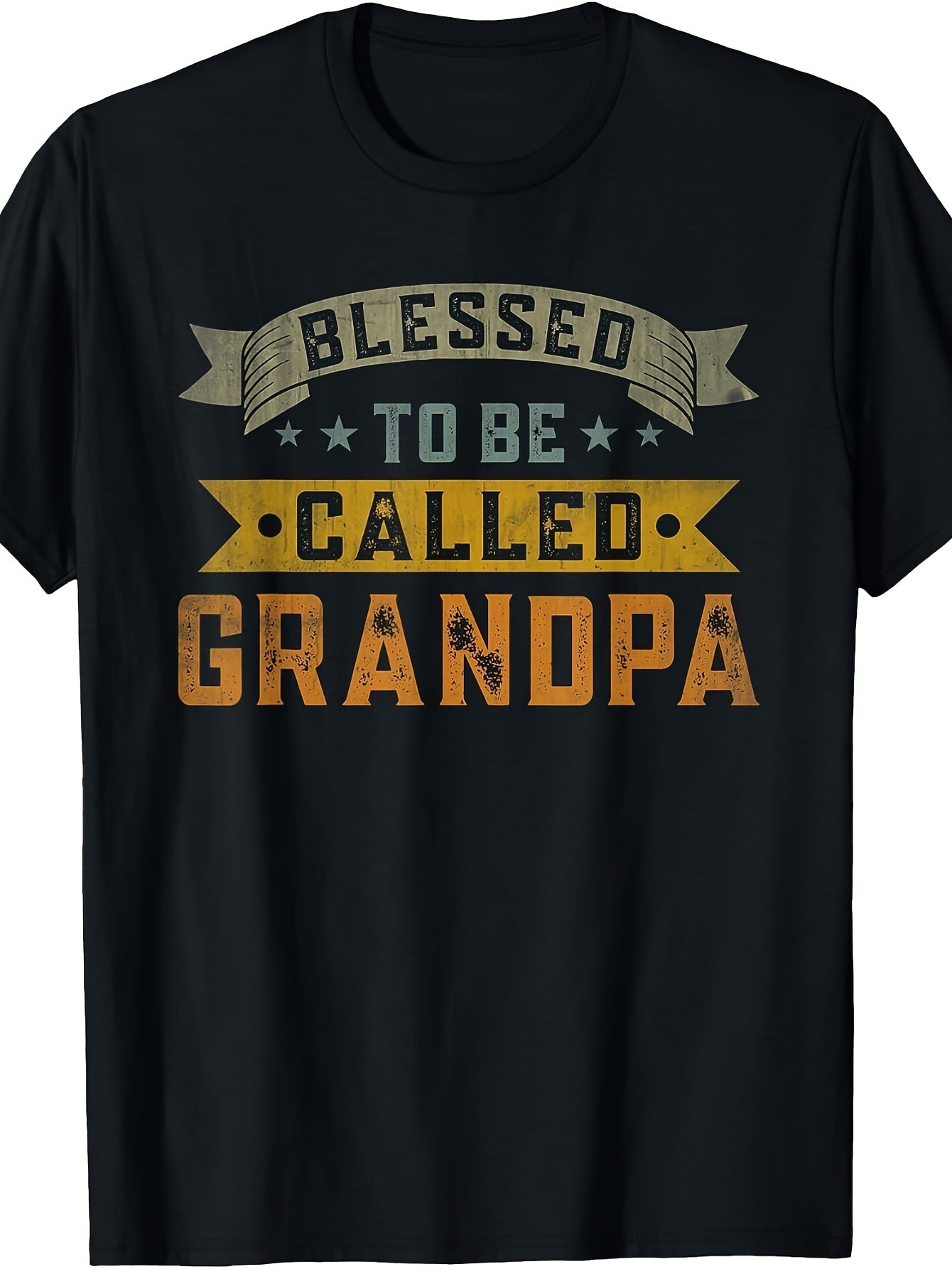 Blessed to Be Called Grandpa Shirt Grandpa Retro Graphic T-Shirt