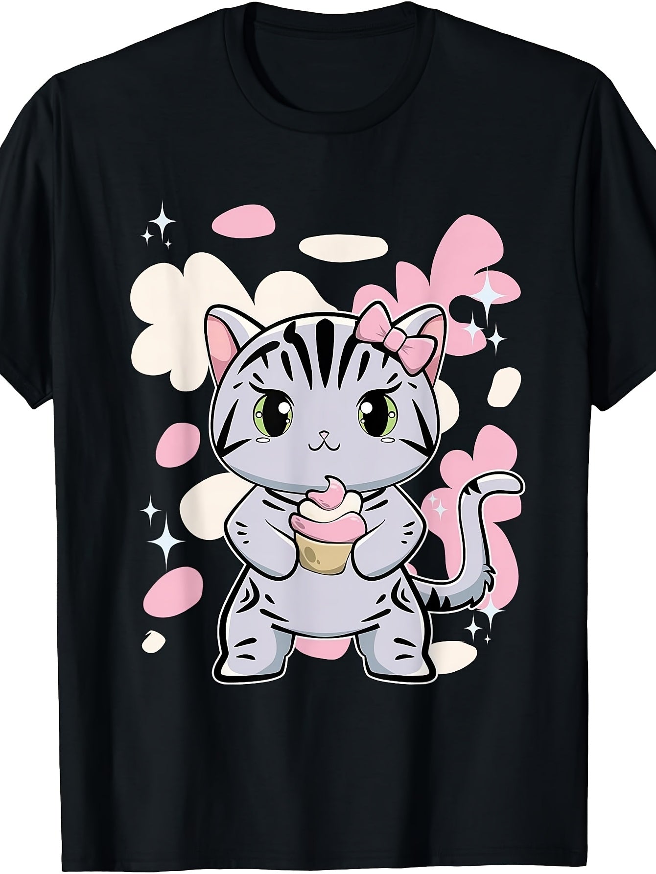American Shorthair with Ice Cream T-Shirt